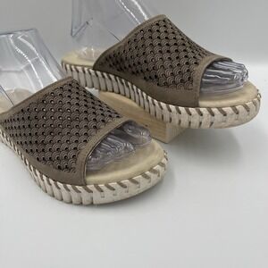 Ilse Jacobsen Shoes Women's Taupe 37/6.5  Tulip Comfort Slip On Open Toe Sandals